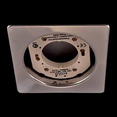 Ecola GX53 H4 Square open edge хром Светильник квадратный