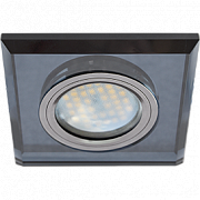 Ecola MR16 DL1651 GU5.3 Glass Квадрат Черный/Черный хром, FB1651EFF (10/50)