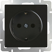Werkel W1171008 Розетка с заземлением (черный матовый)
