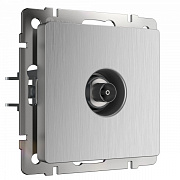 Werkel W1183009 ТВ-розетка оконечная (серебряный рифленый)