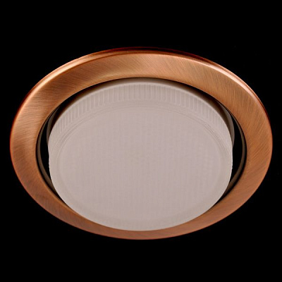 Ecola GX53 H4 черная медь Светильник Ecola GX53 H4 светильник встраив. без рефл.  Черненая медь 38x106 (к+)  [FP53H4ECB.]