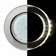 Ecola GX53 H4 Glass 5310 Круг с подсветкой хром-хром (зеркальный), SM53RNECH (10/30)