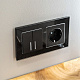 Werkel W1120108 Выключатель двухклавишный с подсветкой (черный матовый)