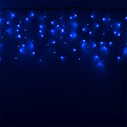 Гирлянда уличная «Бахрома» SIC-120B, 3.0*0.7м, 120 ламп, синий, IP60, черный шнур 1.5м