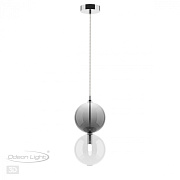 ODEON LIGHT 4980/1A PENDANT ODL22 469 хром/дымчатый/стекло Подвес G9 1*40W TWIXY