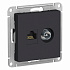 SE AtlasDesign Карбон Розетка двойная комп+ТВ, RJ45+TV, кат.5E, механизм