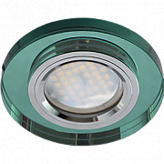 Атм Ecola MR16 DL1650 GU5.3 Glass Круг Изумруд/Хром, FR1650EFF (10/50) РАСПРОДАЖА
