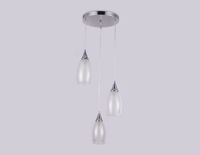 Ambrella TR3548/3 CH/CL хром/прозрачный E14 max 40W Светильник подвесной