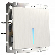 Werkel W1110113 Выключатель одноклавишный с подсветкой (перламутровый рифленый)