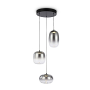 Ambrella Светильник светодиодный подвесной LH11099/3 BK/SM черный/дымчатый 12W 3000K D350*1505