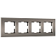Рамка на 4 поста Slab (бронза матовый) W0042963