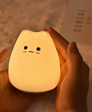 "Кот" силиконовый с RGB-подсветкой TL-903M Светильник светодиодный аккумуляторный
