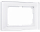 Werkel W0081101 Рамка для двойной розетки (белый, стекло) Favorit