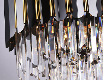 Ambrella TR5297/7 DCH/GD черный хром/золото E14/7 max 40W D500*780) Люстра