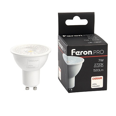 Feron PRO LED MR16 7W GU10 2700K LB-1607 с линзой 38  градусов