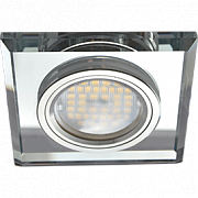 Ecola MR16 DL1651 GU5.3 Glass Квадрат Хром/Хром, FC1651EFF (10/50)