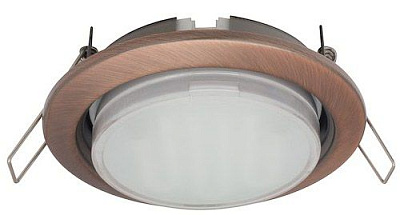 Ecola GX53 H4 черная медь Светильник Ecola GX53 H4 светильник встраив. без рефл.  Черненая медь 38x106 (к+)  [FP53H4ECB.]