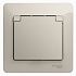 SE Glossa Молочная Розетка с/з со шторками с крышкой IP20 (в сборе)
