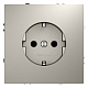 VOLTUM Розетка встраиваемая S70 с заземлением 16А, (кашемир)