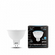 MR16 LED 5.0W GU5.3 4100K Gauss (10/100) прозрачные