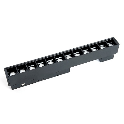Трековый низковольтный светильник 12W 4000К черный MGN300