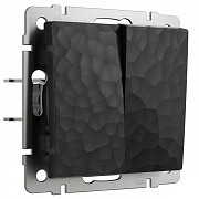Werkel W1220008 Выключатель двухклавишный Hammer (черный)