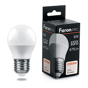 globe LED 6W E27 4000K G45 LB-1406 Feron PRO