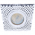 Ecola MR16 DL1658 GU5.3 Glass Стекло с прозр.  мозаикой/фон зерк./центр.часть хром Светильник квадратный