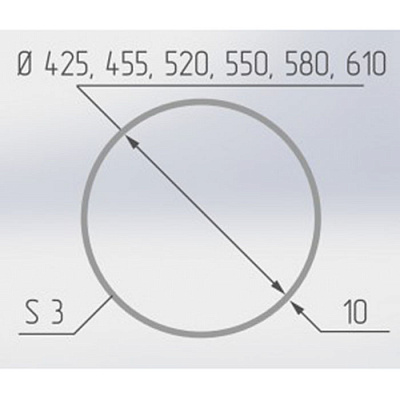 Optimplast Протекторное кольцо для светильника диаметр 455 (45мм) белый
