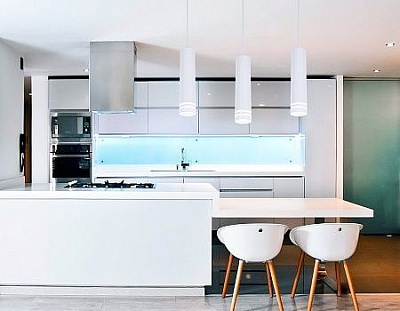 Ambrella TN250 WH/S белый/песок LED 4200K 12W D70*285 Подвесной точечный светодиодный светильник