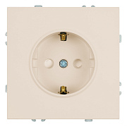 Розетка с заземлением и с защитной шторкой Эмили (кашемир) soft touch RST16-5110-08