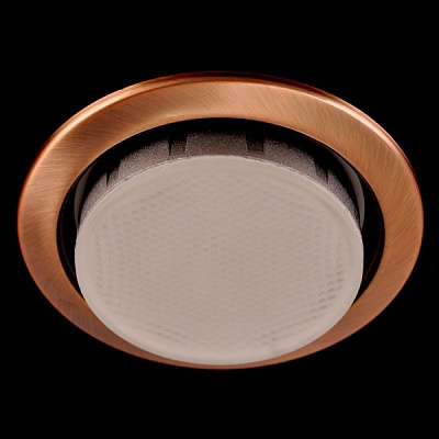 Ecola GX53 H4 черная медь Светильник Ecola GX53 H4 светильник встраив. без рефл.  Черненая медь 38x106 (к+)  [FP53H4ECB.]