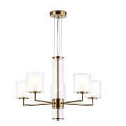 Ambrella LH56011/5 BS/FR латунь/белый матовый E14*5 max 40W Люстра