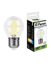globe LED 5W E27 4000K G45 filament LB-61 Feron