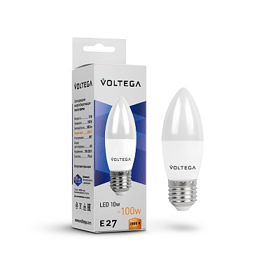 Свеча 10W 2800K E27 Candle Voltega