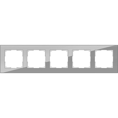 Werkel Favorit WL01-Frame-05 Рамка на 5 постов (серый,стекло)