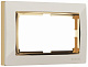 Werkel W0081932 Рамка для двойной розетки (слоновая кость/золото) Snabb
