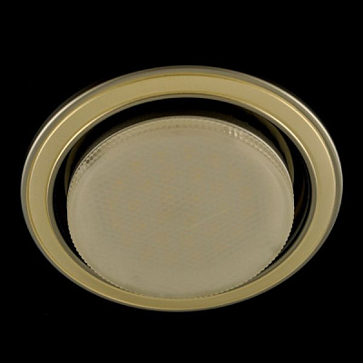Ecola GX53 H4 серебро-жемчуг-серебро Светильник Ecola GX53 H4 9022 светильник встраив. без рефл. 2 цв. серебро-жемчуг-серебро 38х106 (к+)  [FA53H4ECB.]