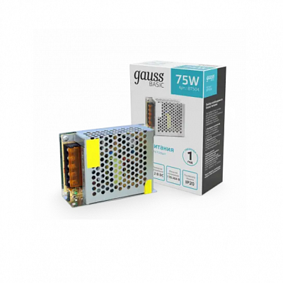 Блок питания 75W 12V IP20 Basic (сетка)  Gauss