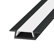 SWG Комплект RC-2206-BL, профиль встраиваемый черный с бортиками 2м