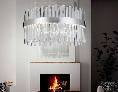 Ambrella TR5009 CH/CL хром/прозрачный 70W 3000K/4200K/6400K D600*1010 (Без ПДУ) Люстра