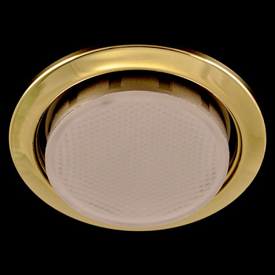 Ecola GX53 H4 золото Светильник Ecola GX53 H4 Downlight without reflector_gold (светильник) 38x106 (к+)  [FG53H4ECB.]