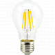 Ecola classic LED Premium 10,0W A60 220-240V E27 4000K 360° filament прозр. нитевидная (Ra 80, 100 Lm/W, КП=0) 105x60 Лампа светодиодная