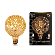 Gauss globe LED 4W Е27 2400К golden Carat Filament G120