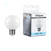 globe LED 3W E27 6400K G60 матовая Feron ПОД ЗАКАЗ