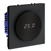 VOLTUM Терморегулятор электронный S70 с индикацией и датчиком, для теплого пола, (графит)