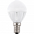 Ecola Light globe LED 5.0W G45 E14 2700K шар 77x45 Лампа светодиодная