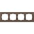 Werkel Aluminium WL11-Frame-04  Рамка на 4 поста (коричневый алюминий)