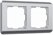 Werkel Stream W0022106 Рамка на 2 поста (серебряный)