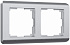 Werkel Stream W0022106 Рамка на 2 поста (серебряный)